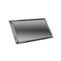 Прямоугольная зеркальная графитовая плитка с фацетом 10мм ПЗГ1-01 - 240х120 мм/10шт