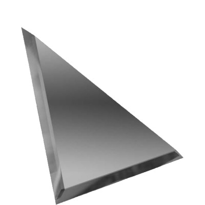 Треугольная зеркальная графитовая плитка с фацетом 10мм ТЗГ1-04 - 300х300 мм/10шт
