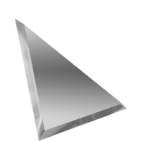 Треугольная зеркальная серебряная плитка с фацетом ТЗС1-15 15х15