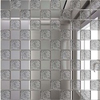 Мозаика зеркальная Серебро + Хрусталь С50Х50 ДСТ 25 х 25/300 x 300 мм (10шт) - 0,9